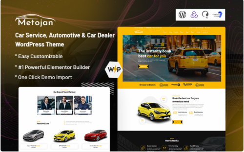Metojan - Car Service, Automotive & Car Dealer WordPress Theme