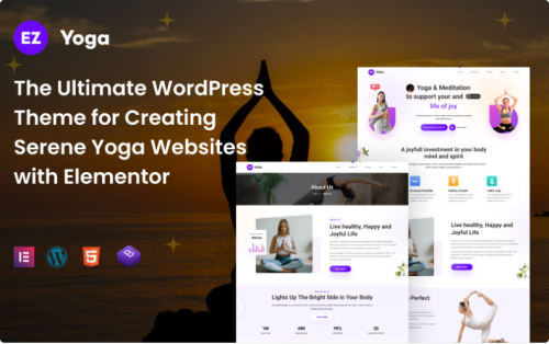 EZ Yoga:- The Ultimate WordPress responsive Theme for Creating Serene Yoga Websites with Elementor WordPress Theme
