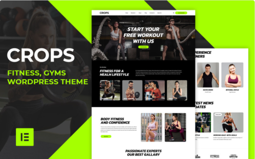 Crops - Fitness and Gym WordPress Theme