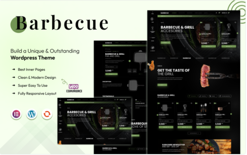 Barbecue - Food Theme Elementor WordPress Template WooCommerce Theme