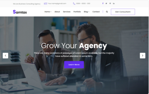 Samtax - IT Solutions & Business Service HTML Website Template