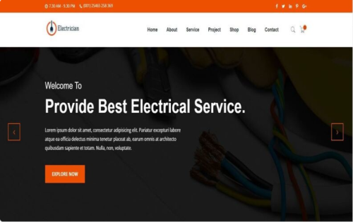 Electric : Electrician & Repairing HTML Template Website Template