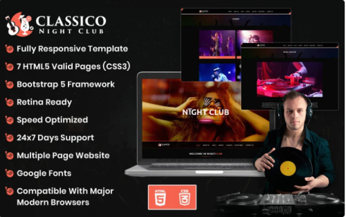 Classico Night Club HTML Template Website Template