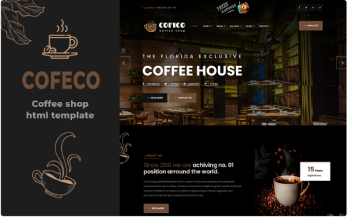 Cofeco - Coffee Shop HTML Template Website Template