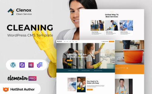 Cleanox - Cleaning & Maintenance Service WordPress Elementor Theme WordPress Theme
