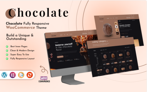 Chocolate - Chocolate & Sweets WordPress Elementor Theme WooCommerce Theme