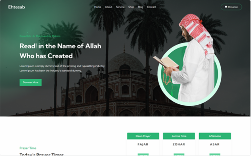 Ehtesab - Islamic Centre and Mosque WordPress Theme