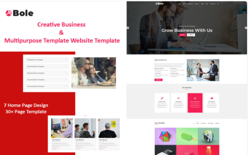 Bole - Creative Business & Multipurpose Template Website Template