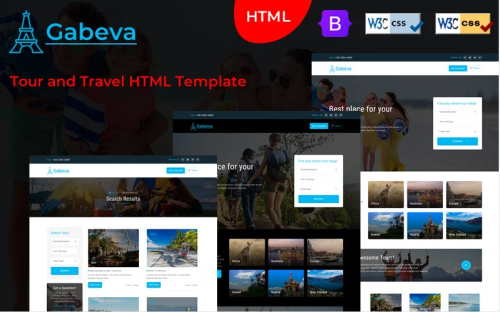 Gabeva - Tour and Travel HTML Template Website Template