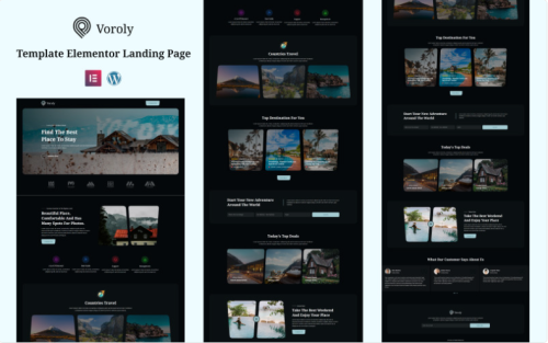 Voroly - Travels and Tour Elementor Landing Page Elementor Kit