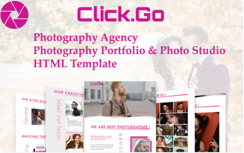 Click.Go - Photography Studio and Photography Agency Template Website Template