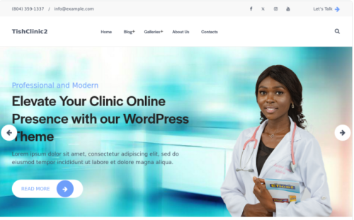 TishClinic2 – Medical Clinic WordPress Theme