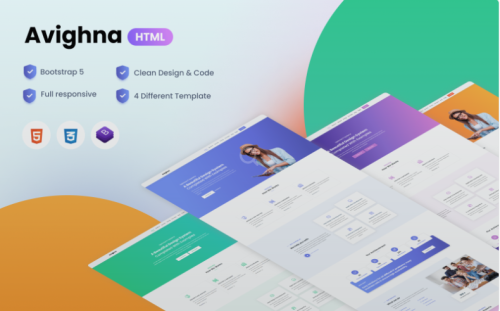 Avighna - Responsive Minimal Business Website Template