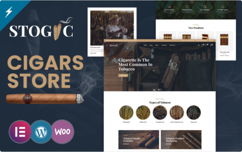Stogic - Cigar and Tobacco Store WooCommerce Elementor Theme WooCommerce Theme