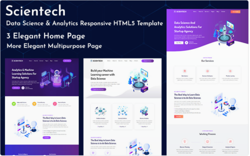 Scientech - Data Science & Analytics Responsive HTML5 Template Website Template
