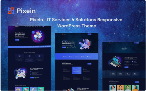 Pixein - IT Services & Solutions Responsive WordPress Theme