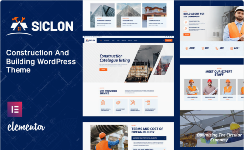 Siclon Architecture, Interior Design, Industry and Construction WordPress Theme