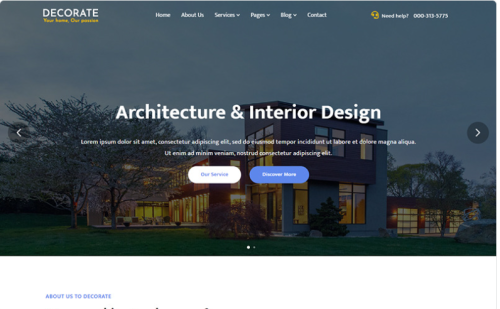 Decorate - Architecture & Interior Website Template