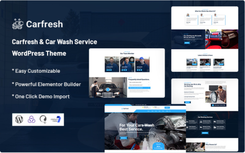 Carfresh - Car Wash Service WordPress Theme