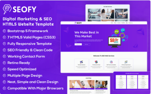 SEOFY - Digital Marketing & SEO HTML5 Website Template