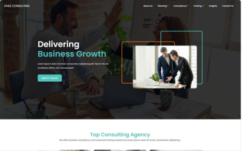 Dhile | Consulting & Training Website Template