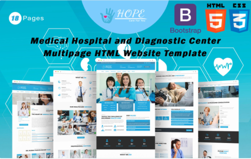 Hope - Medical Hospital and Diagnostic Center Multipage HTML Website Template