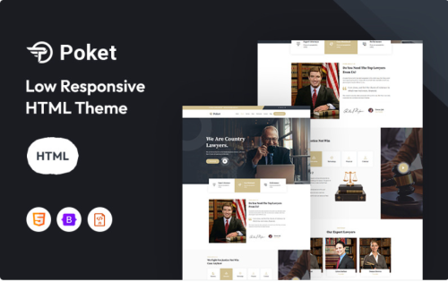 Poket – Law, Lawyer, and Attorney Website Template