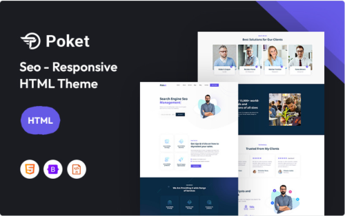 Poket – SEO Responsive Website Template