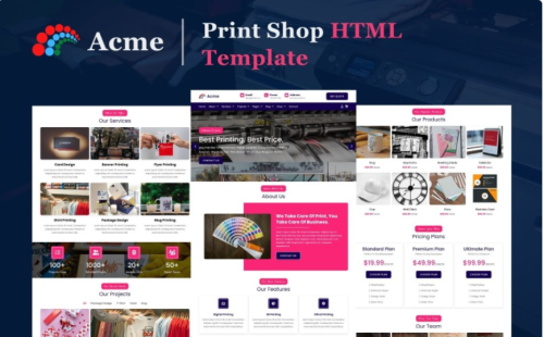 Acme - Print Shop HTML5 Website Template