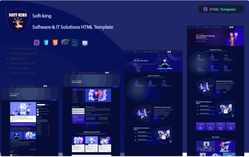 Soft-king Software & IT Solutions HTML5 Template Website Template