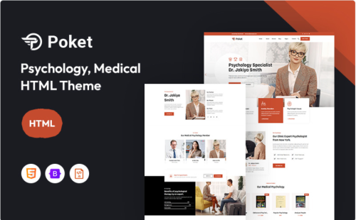 Poket – Psychology, Counseling & Medical Website Template