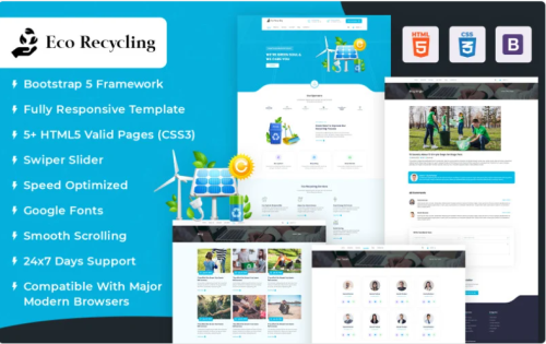 Eco-Recycling HTML Template Website Template