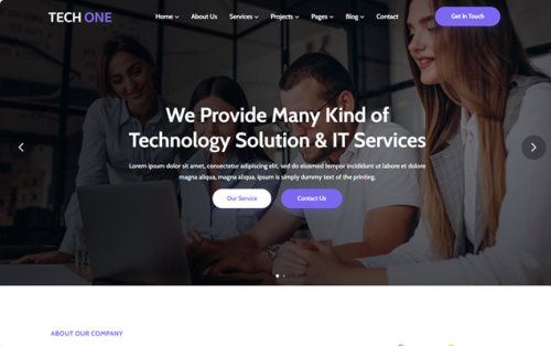 Techone - Software & IT Solutions Services HTML5 Template Website Template