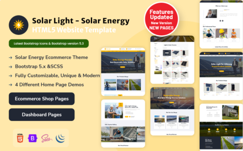 Solar Light - Solar Energy HTML5 Website Template