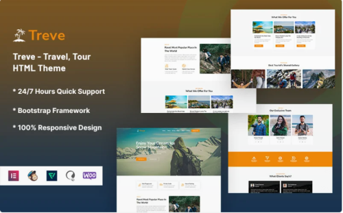 Treve – Travel, Tour Website Template