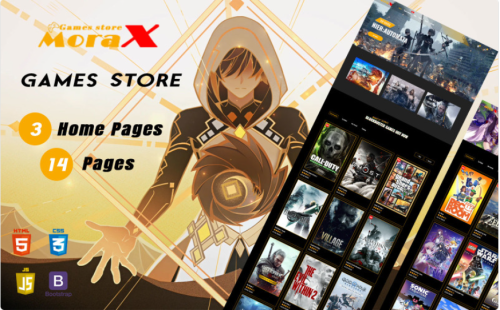 Morax - Video Games Store Responsive HTML Website Template