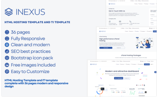 Inexus - Hosting Website Template & WHMCS Template