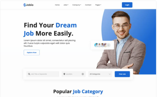 Jobio - Job Board HTML5 Website Template