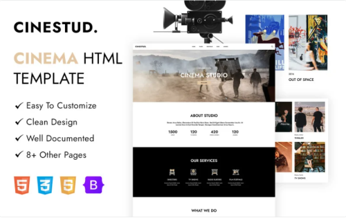 Cinestud - Cinema And Movie HTML5 Website Template