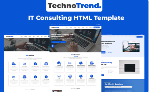 Techno Trend - IT Consulting HTML Template Website Template