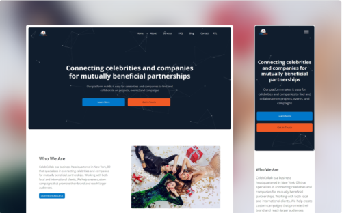 CelebCollab - The Ultimate Solution for Connecting Celebrities and Companies HTML Template Website Template