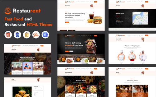 Restaurant - Restaura for Restaurant, Food & Cafe HTML template Website Template