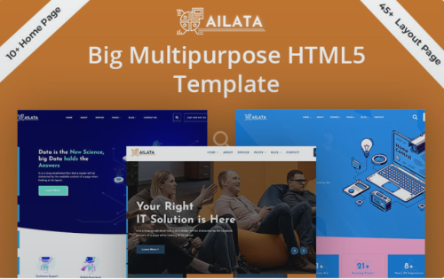 Ailata Big Multipurpose HTML5 Template Website Template