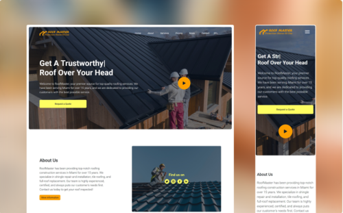 RoofMaster - Roofing Company Website HTML Template Website Template