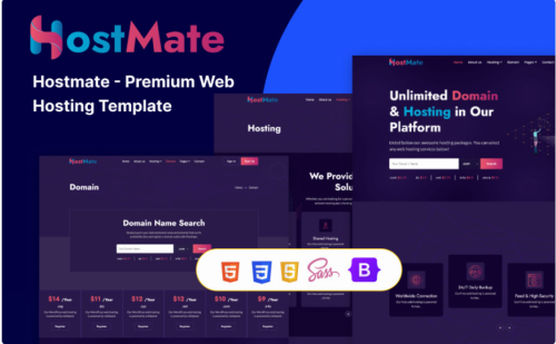 Hostmate - Premium Web Hosting HTML Template Website Template