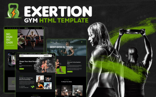 Exertion– Gym HTML Template Website Template