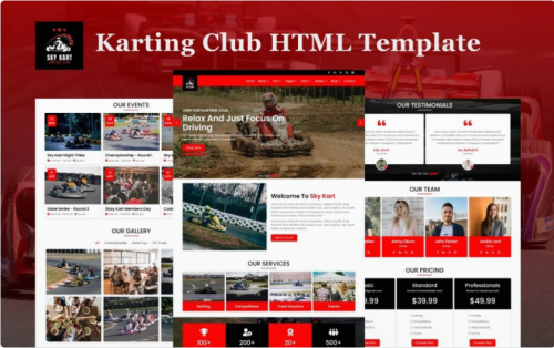 Sky Kart - Karting Club HTML5 Website Template