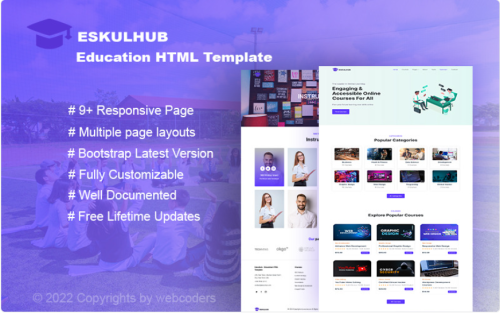 Eskulhub - Education HTML5 Website template Website Template