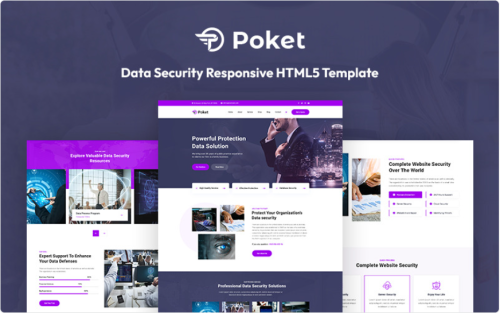 Poket – Data Security Responsive Website Template