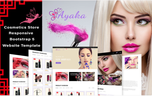 Ayaka - Online Cosmetics Store Responsive Bootstrap 5 Website Template